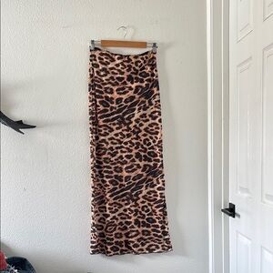 Leopard Print Maxi Skirt